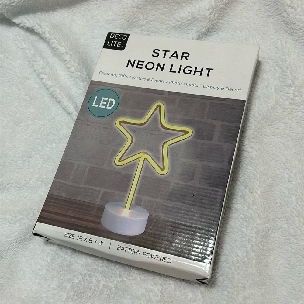 Star Neon Table Light